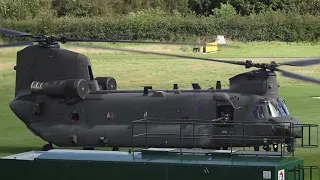 Rotors Turning Refuelling of Chinook Helicopters