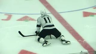 Anze Kopitar during pre-game warm-up at the Kings @ Senators hockey game