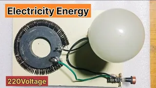 free energy generator 220v electricity from magnetic gear and 100% copper coil transformer #energy