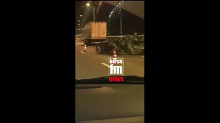 На Крымском мосту произошла авария с участием автомобиля «Jaguar»
