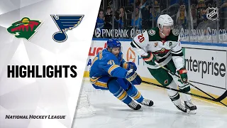 Wild @ Blues 4/10/21 | NHL Highlights