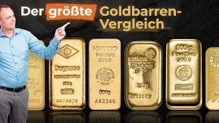 Der bisher 🥇 größte Goldbarren-Vergleich 🥇 bei Youtube!