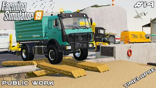 Fixing pier and cleaning sand | Public Work Sandy Bay | Farming Simulator 19 | Episode 14