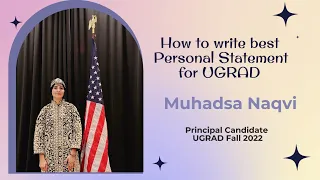 How to write a good Personal Statement for UGRAD 2023