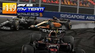 F1 2022 - MY TEAM - GP DE SINGAPURA 50% - QUE PEGA SENSACIONAL! - EP 149