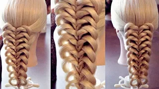 A braid on elastic bands "Feather" | Hairstyles by REM | Copyright ©