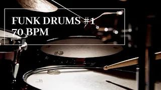 20 minutes - Funk Drums Practice beat 70 bpm