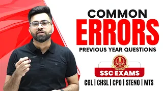 ✍️ Previous Year Common Errors for SSC Exams | English For SSC CGL, CHSL, CPO, MTS | Tarun Grover