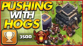 PUSHING WITH HOGS IN CHAMPION LEAGUE!! | Town Hall 9 Trophy Push - Clash of Clans