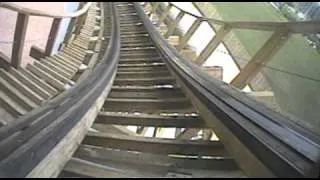 Troy Wooden Roller Coaster Front Seat POV Onride Great Coasters Toverland Netherlands