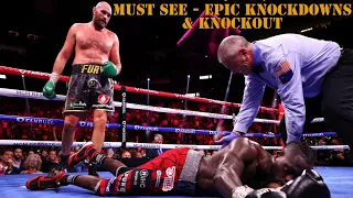 Tyson Fury vs  Deontay Wilder 3. 4 knockdowns and epic ending footage!