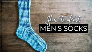 How to Knit Simple Men's Ribbed Socks | Megan Brightwood