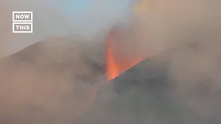 Mt. Etna Erupts at Sunset #Shorts