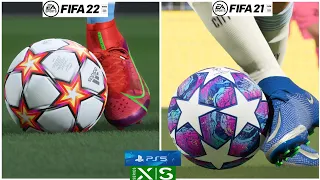 FIFA 22 VS FIFA 21 ⚪ Champions League Final ⚪ Next Gen Comparison ft Entrance, Gameplay, Goals etc