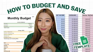 How I Budget, Track and Save | Free Template | Personal Finance in my 20s