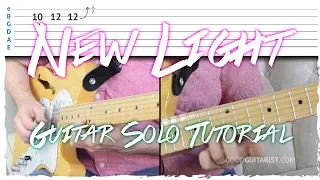 'New Light' Lead Guitar Tutorial (Guitar Solo + other stuff) | John Mayer