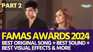 FAMAS Awards 2024 | Best Original Song, Best Editing, Best Cinematography, Best Screenplay & more