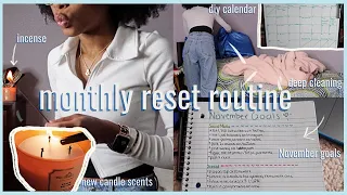 my monthly reset routine! prep for a new month | deep cleaning, content planning, monthly goals, etc