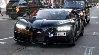 Supercars In London November 2021 : Chiron, SF90x4 , Black Series, Loud accelerations, etc