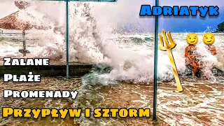 Przypływ na ADRIATYKU początek SZTORMU 🌊 #Croatia #MotoQba Inflow Adriatic Storm