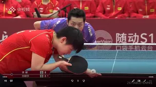 FUN Xu Xin 许昕 vs Sun Yingsha 孙颖莎  2021 Table tennis team Olympics Warm Up 体育 中国乒乓球队热身赛