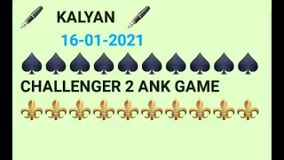 Kalyan 16/01/2021 single Jodi trick don't miss second touch line ( #johnnysattamatka ) 2021