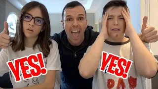 KIDS SAY YES TO EVERYTHING FOR 24 HOURS!!