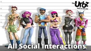 The Urbz Sims in the city (All Social Interactions)