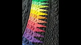 Квилт "Босиком по радуге" #стежка #рукоделие #quilt #творчество #quilting #fmq #sewing #пэчворк