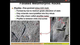 Physical Geology, metamorphic rocks, foliated rocks and non foliated rocks