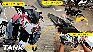 Carbon Fiber Tank Kit Installing In Apache 200 🔥| Only 1 In India | Chapri Nibba Want To Race 😂
