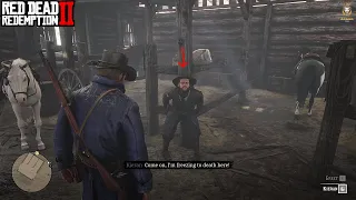 RDR2 - Arthur Talks To Kieran Tied Up At Colter (Hidden Dialogue)