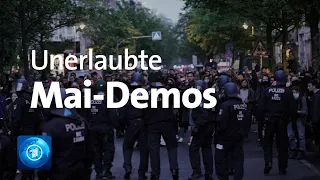 Unerlaubte  Mai-Demonstrationen in Hamburg und Berlin