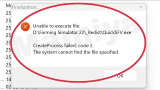 Fix Unable to execute file | Create Process Failed code 2 |The system cannot find the file specified