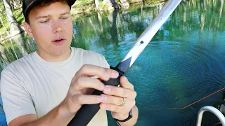 I Found A Sword Underwater While Magnet Fishing With GIANT Magnet!