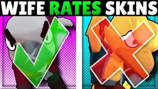 My Wife Rates the BEST & WORST Skin for EACH Brawler & I have to PLAY her Favorites for 1 month!