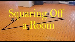 How to Square off a room for a tile floor layout. 📐 3-4-5 Triangle method