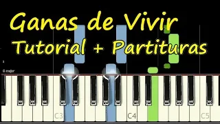 GANAS DE VIVIR Piano Tutorial Kike Pavon Cover Facil + Partitura PDF Sheet Music Easy Midi