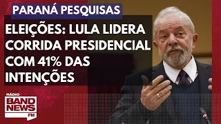 Eleições: Lula lidera corrida presidencial com 41% das intenções de voto