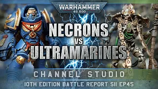 10th Edition Ultramarines Space Marines vs Necrons Warhammer 40K Battle Report 2000pts