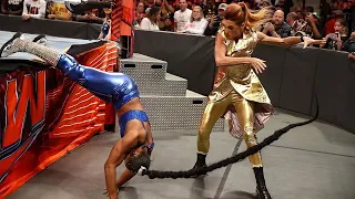 Becky Lynch brutalizing Bianca Belair
