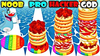 NOOB vs PRO vs HACKER | In PANCAKE RUSH | With OGGY And JACK | VICKY INDIAN GAMER