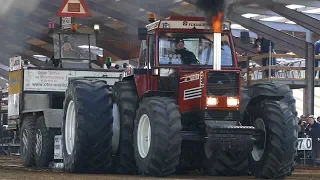 Fiat 160-90 Turbo DT Pulling The Heavy Sledge at Borris Pulling Arena 2018 | Tractor Pulling Denmark