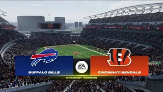 Bills vs Bengals Simulation (Madden 25 Rosters)