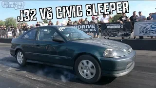 J32 V6 Swapped Civic Runs 12s During Drag Week 2019