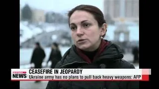 Ukraine ceasefire ′mostly′ holding, fighting continues in Debaltseve   우크라 휴전협정