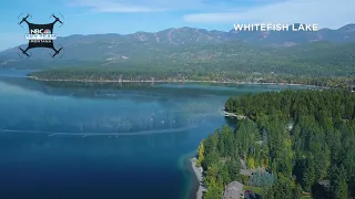 Drone video of Whitefish Lake, skies of Missoula