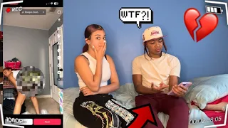 MY OVERPROTECTIVE BOYFRIEND REACTS TO MY FREAKY TIKTOK DRAFTS ( GONE WRONG )