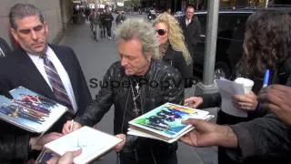 Joey Kramer of Aerosmith signs for fans outside VH1 in Ne...