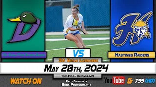 HCTV Sports: Hastings Girls Lacrosse vs St. Paul/Two Rivers Ducks | 3A Round1 | 5.28.24